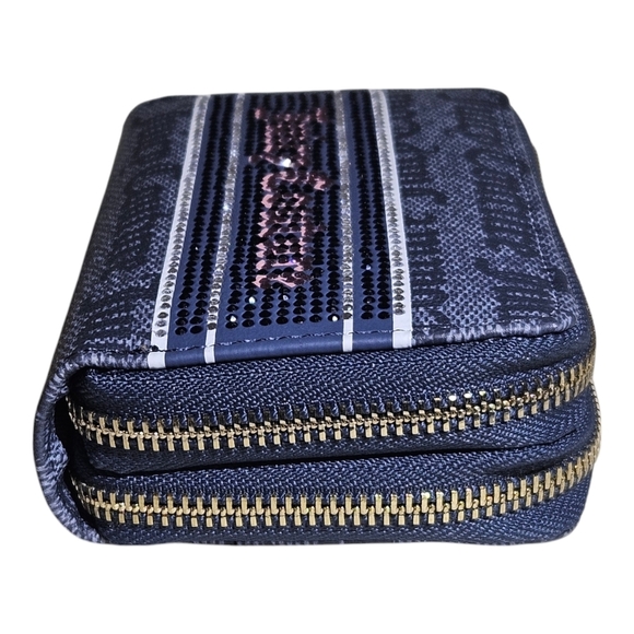 Juicy Couture Blue Wallet with Striped Design and Silver Charm - Picture 7 of 13